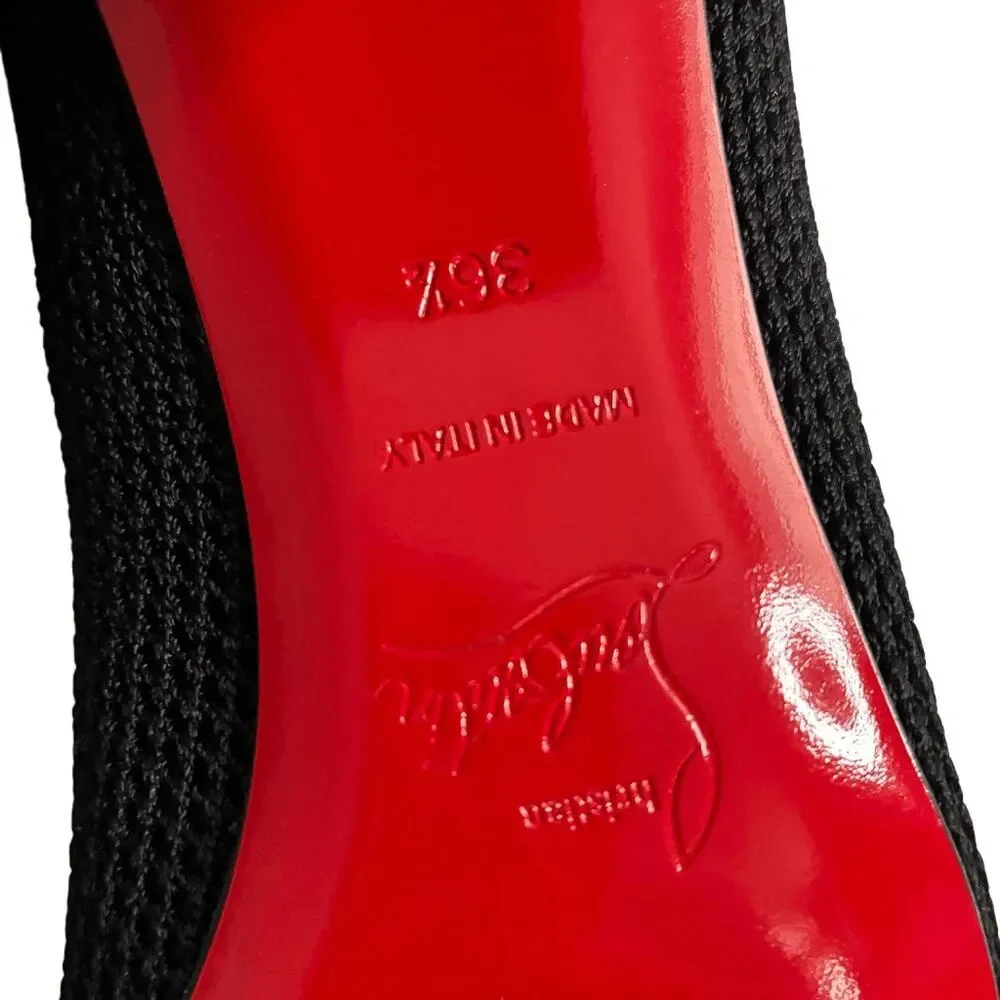 Christian Louboutin Beyonstage Botta 70 Over the Knee Thigh High Boot Black 36.5